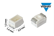 Vishay lanza un paquete minido, alto brillo, azul pequeño y LED verde puro